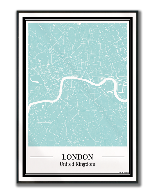 London - Poster Aqua Blue