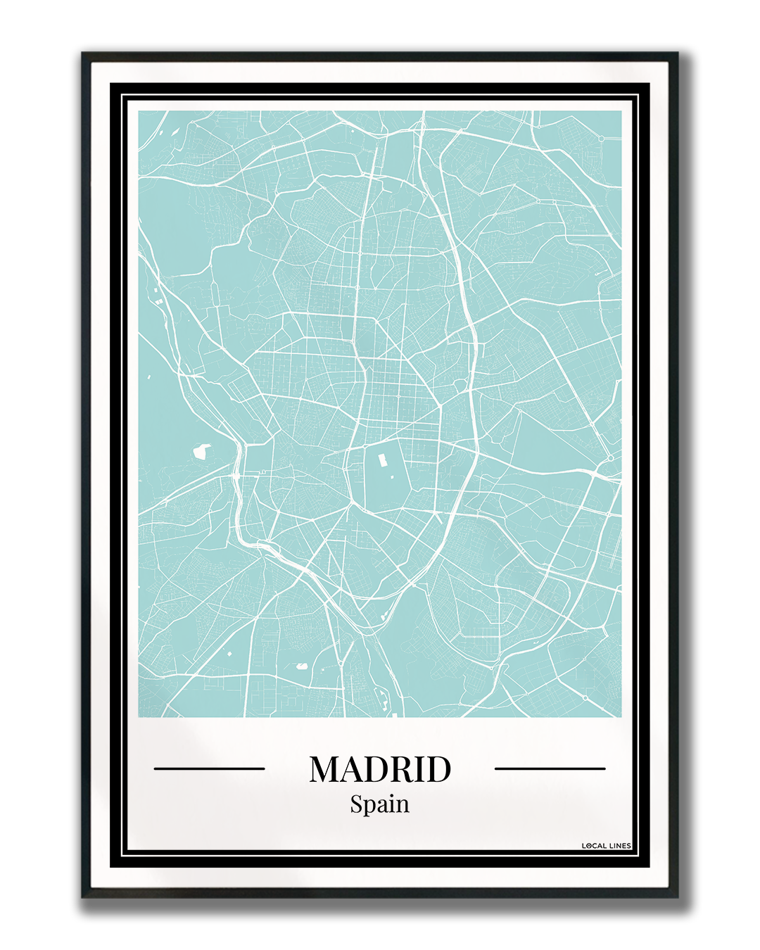 Madrid - Poster Aqua Blue