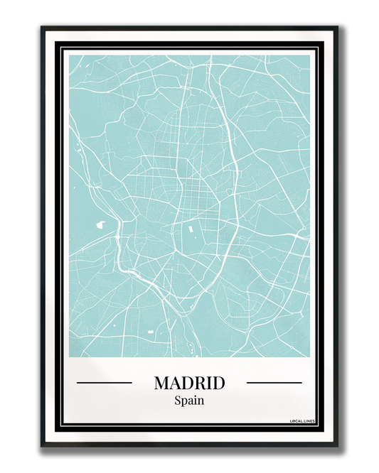 Madrid - Poster Aqua Blue