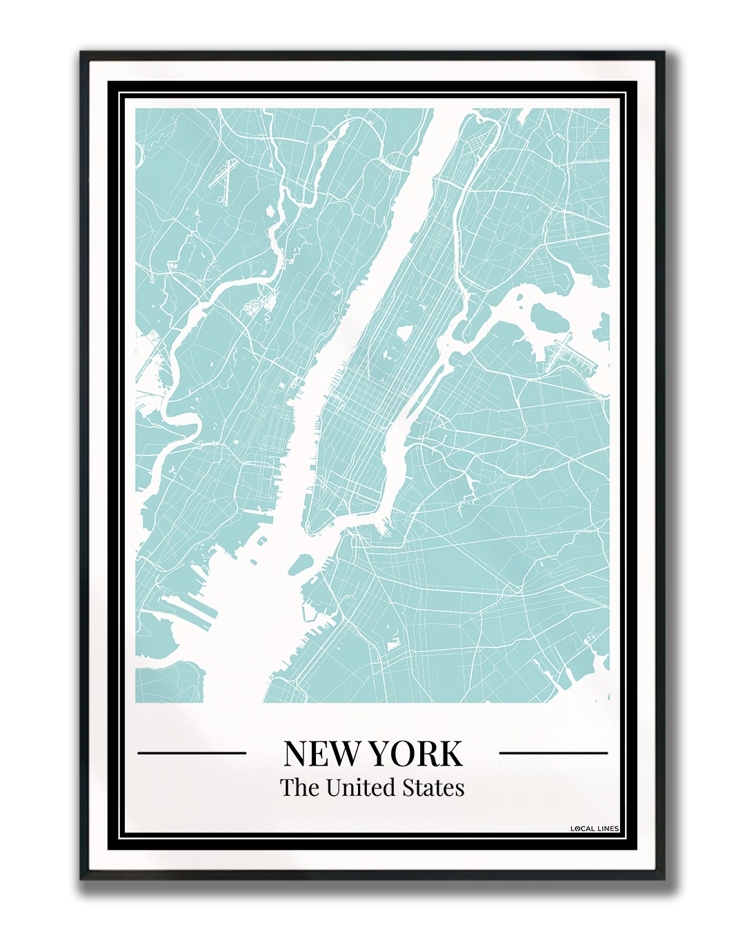 New York City - Poster Aqua Blue