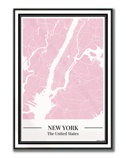 New York City - Poster Blush Pink