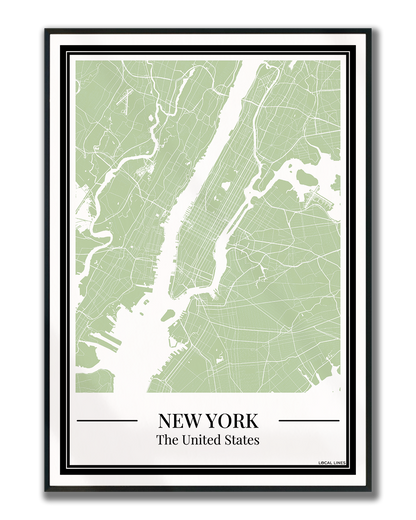 New York City - Poster Sage Green