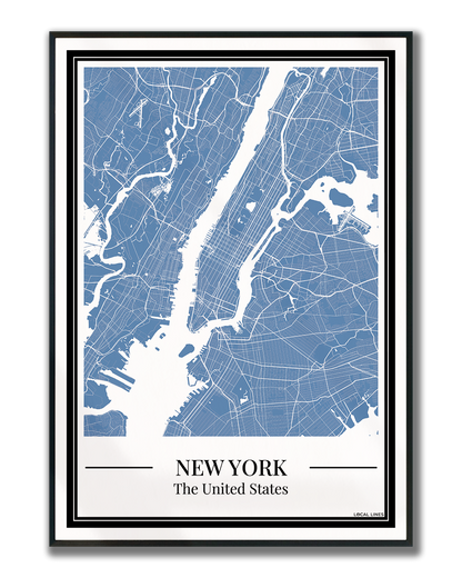 New York City - Poster Slate Blue