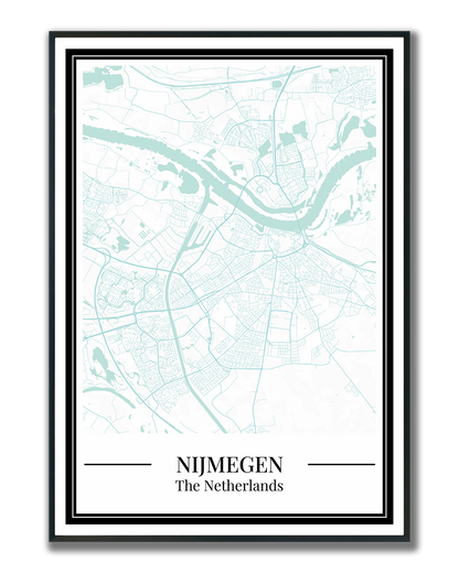 Nijmegen - Poster Aqua Blue