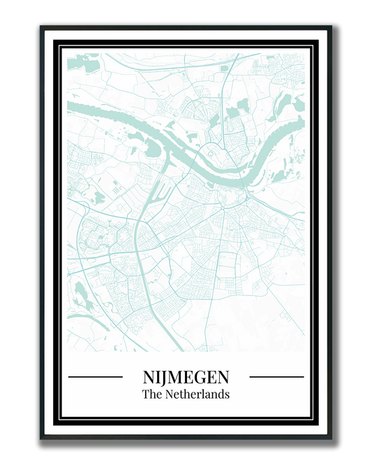 Nijmegen - Poster Aqua Blue