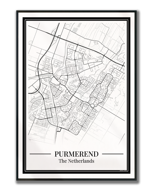 Purmerend — Minimalistische stadskaart poster