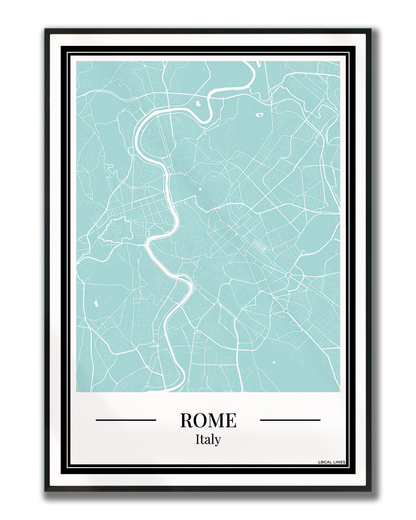 Rome - Poster Aqua Blue