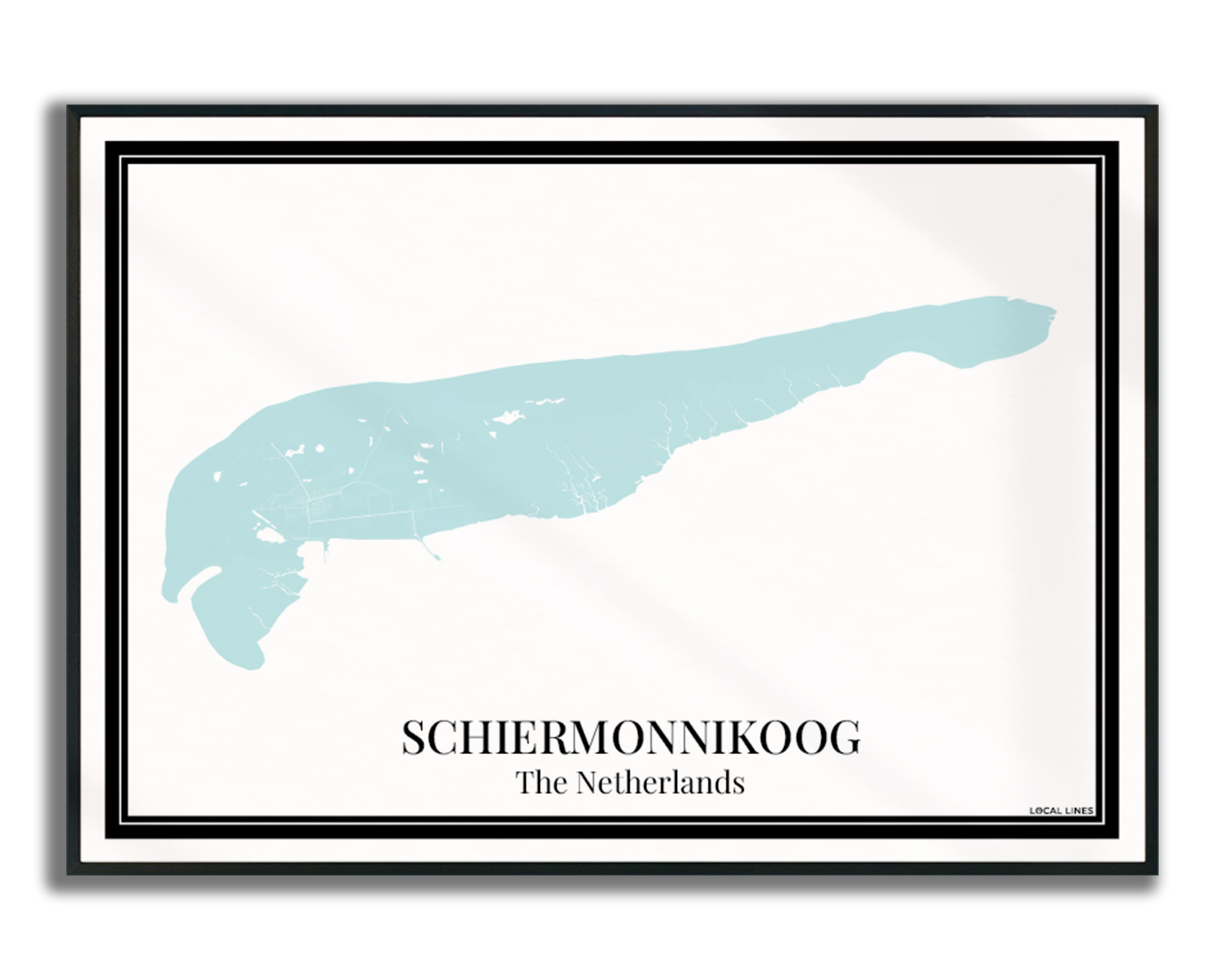 Schiermonnikoog - Poster Aqua Blue