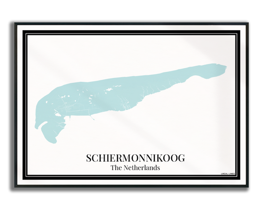 Schiermonnikoog - Poster Aqua Blue