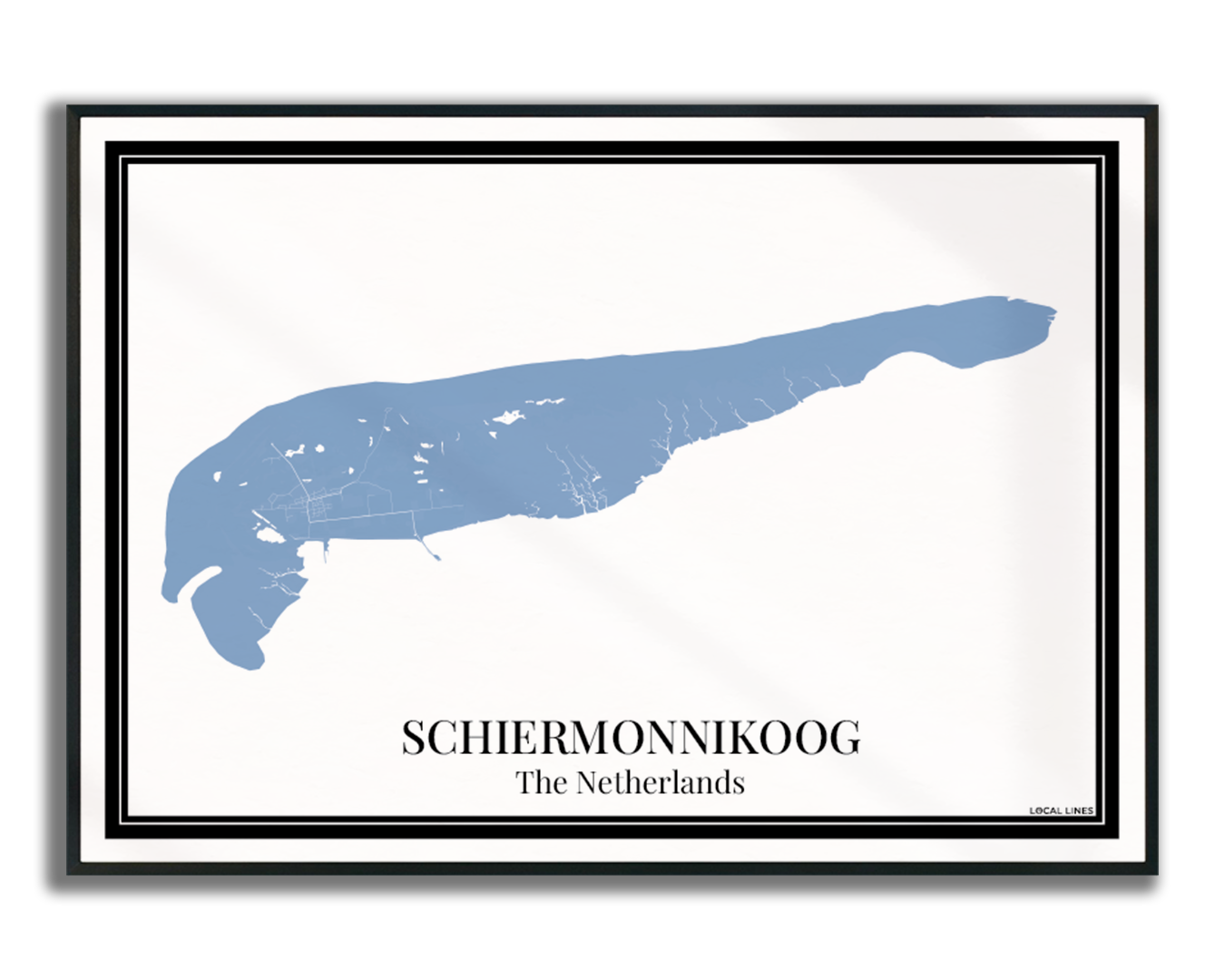 Schiermonnikoog - Poster Slate Blue
