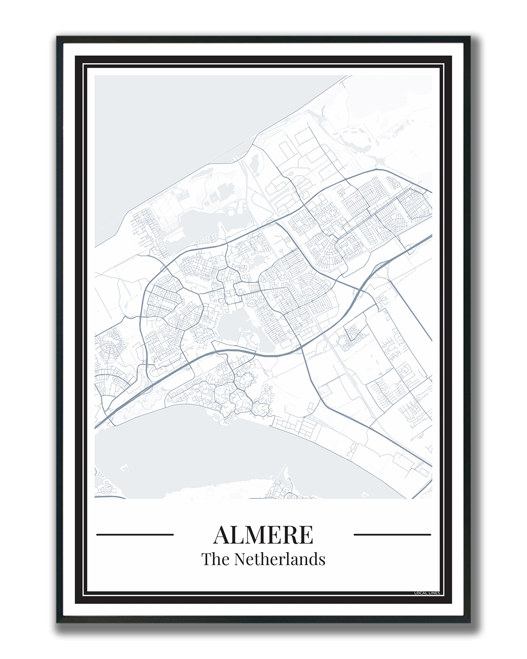 Almere - Poster Slate Blue