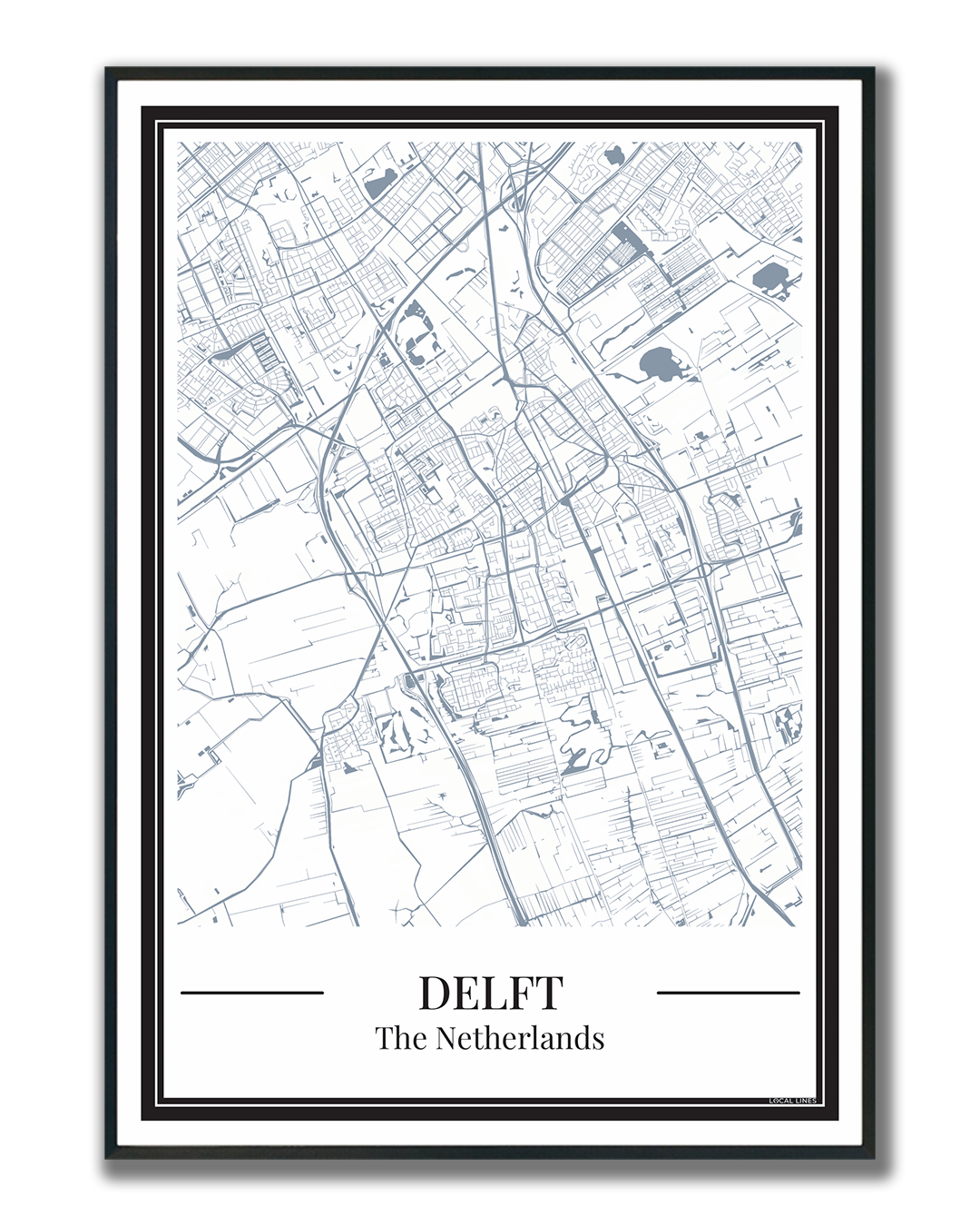 Delft - Poster Slate Blue