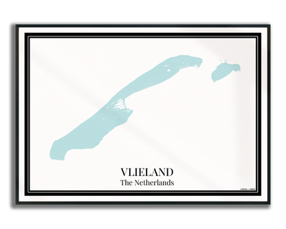 Vlieland - Poster Aqua Blue