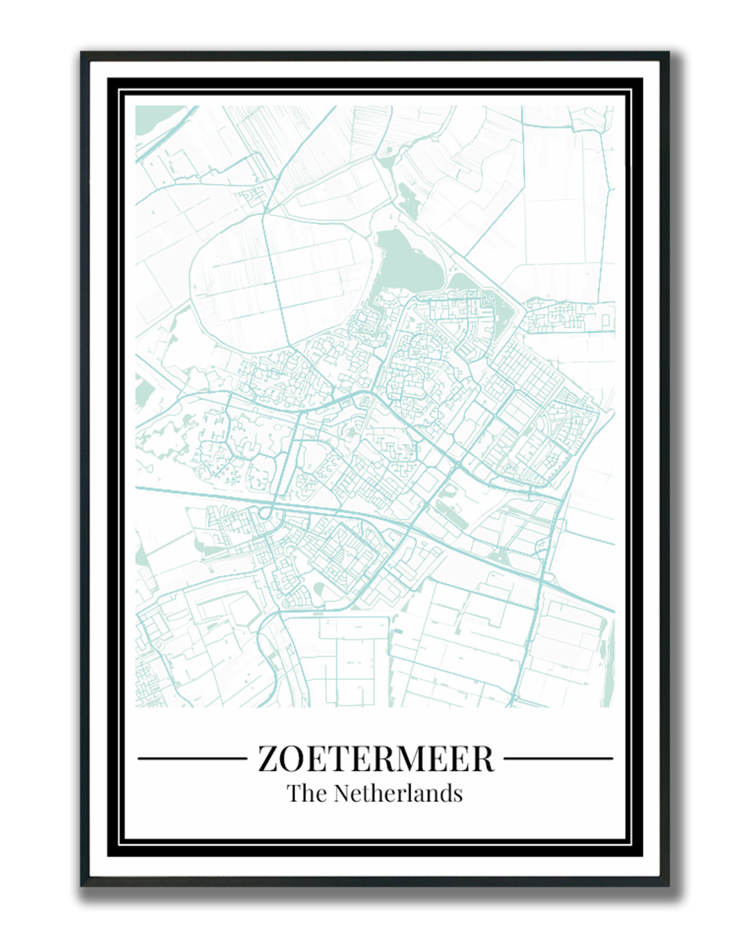 Zoetermeer - Poster Aqua Blue