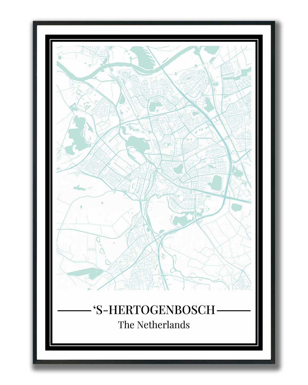 's-Hertogenbosch - Poster Aqua Blue
