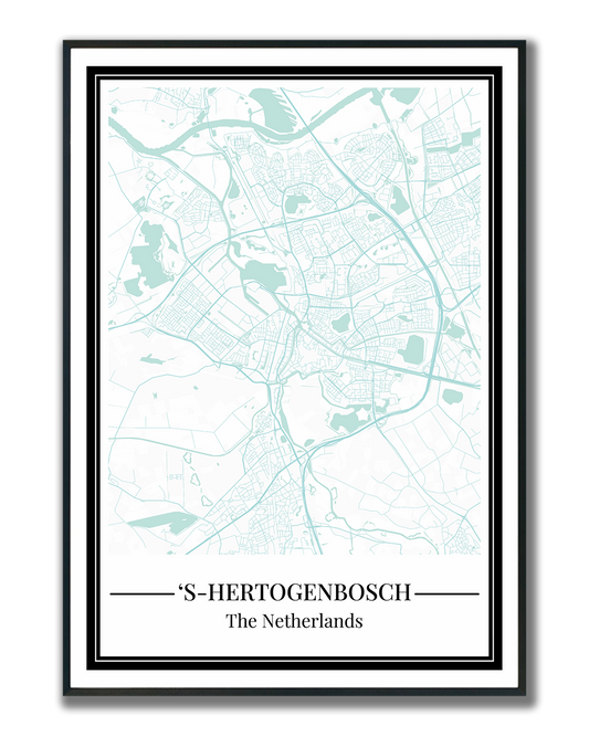 's-Hertogenbosch - Poster Aqua Blue