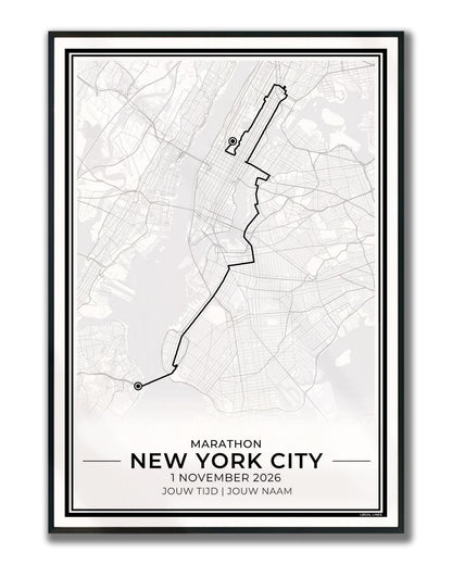 Marathon New York City poster in lijst