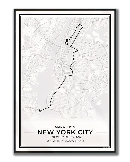 Marathon New York City poster in lijst