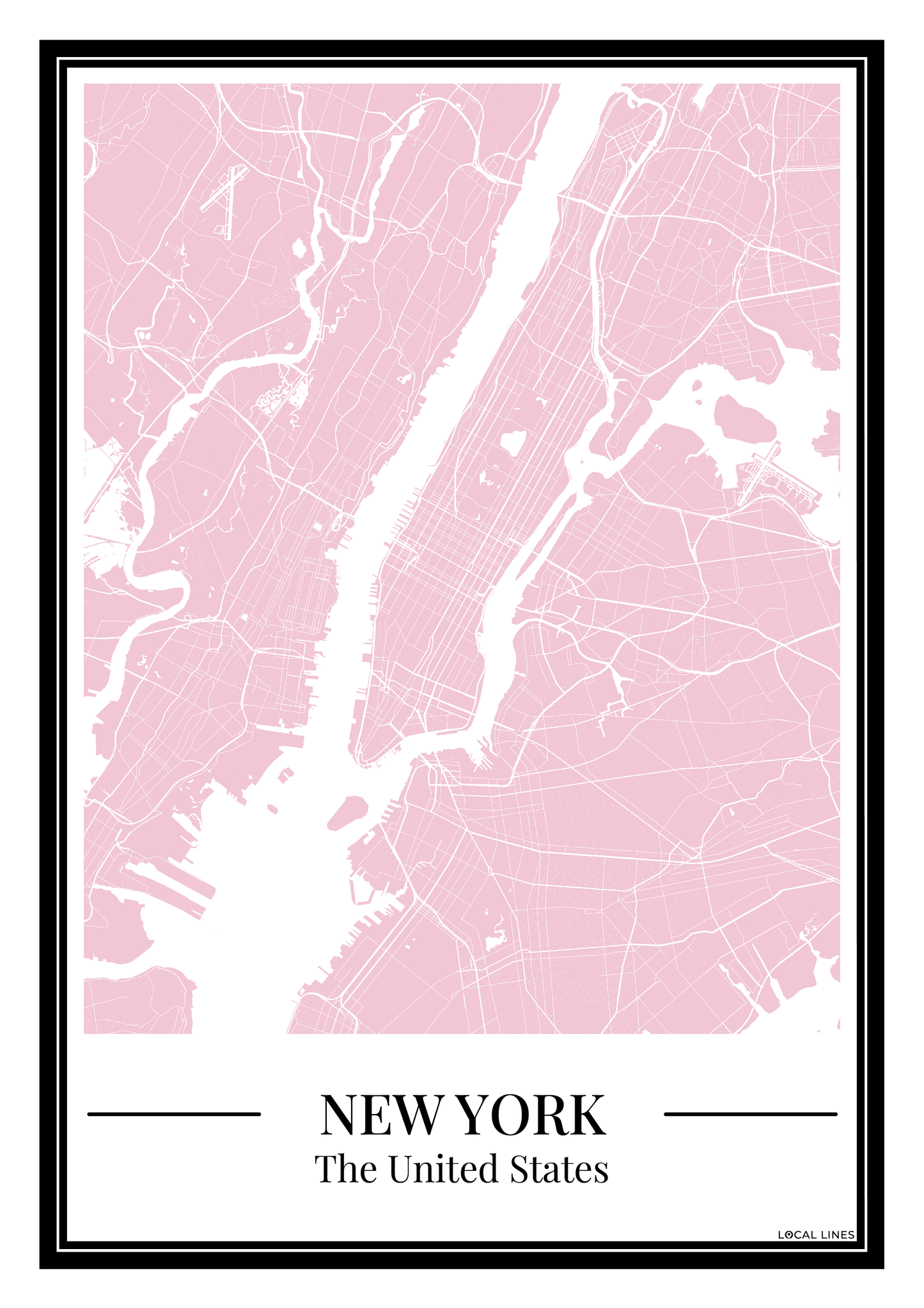 New York City - Poster Blush Pink