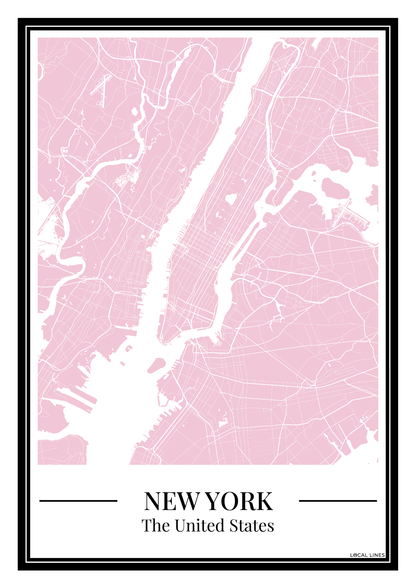 New York City - Poster Blush Pink