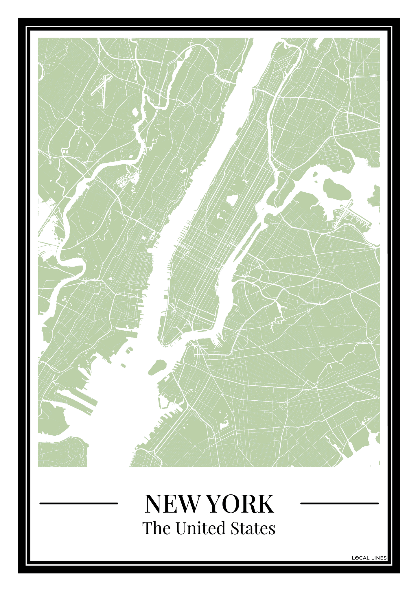 New York City - Poster Sage Green