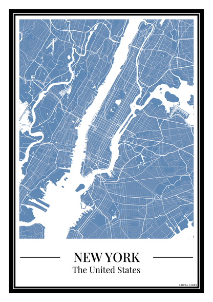 New York City - Poster Slate Blue