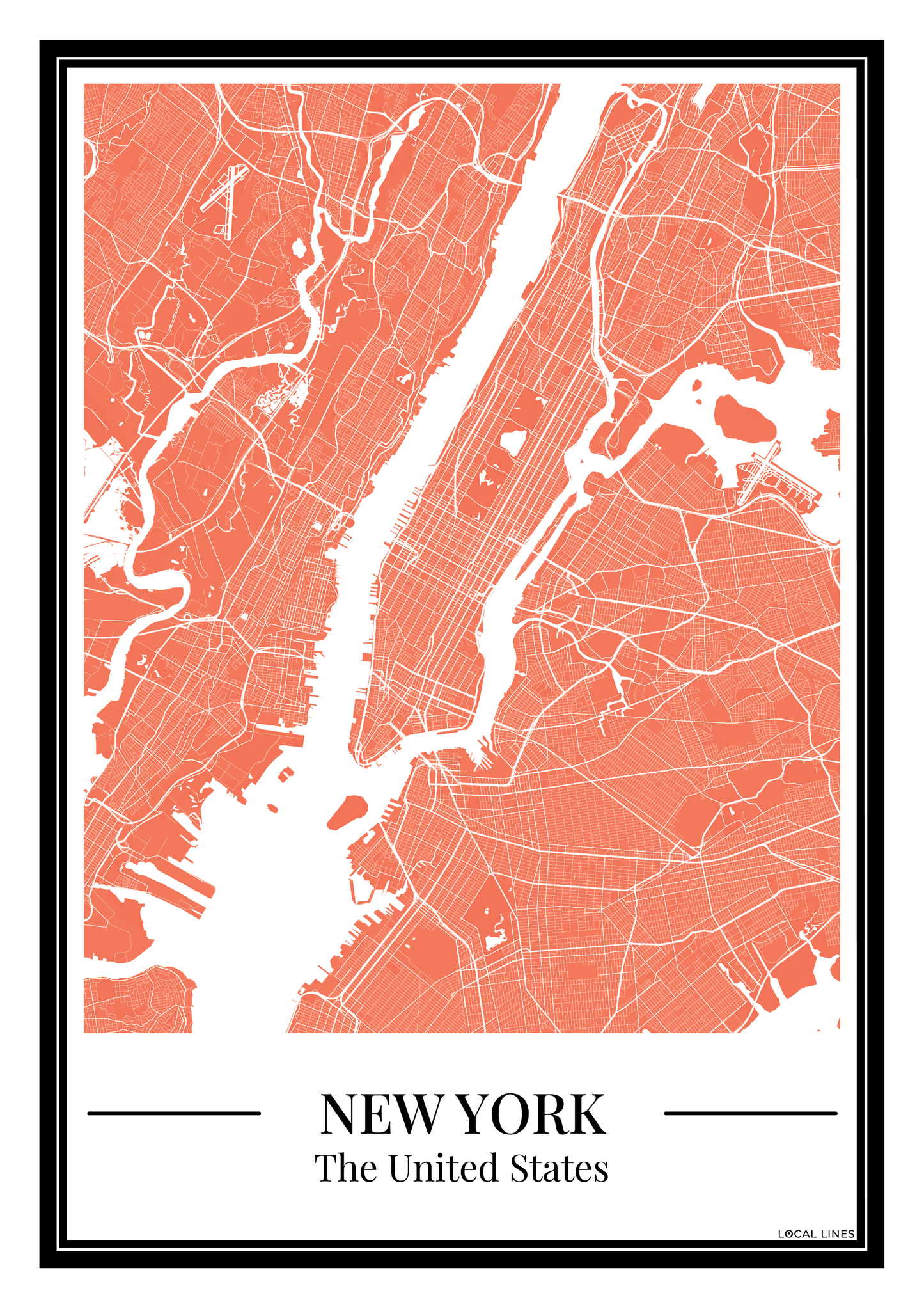 New York City - Poster Warm Peach