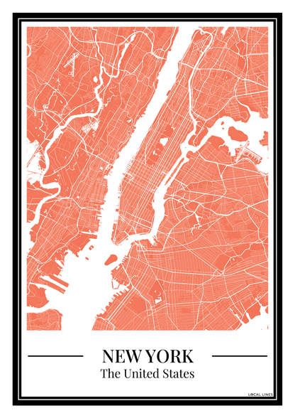 New York City - Poster Warm Peach