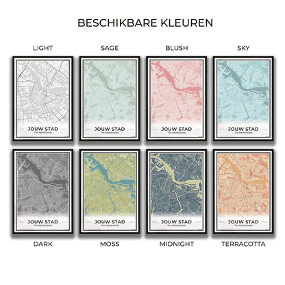 Beschikbare Kleuren Collectie Zelf Stadskaart Ontwerpen Algemeen