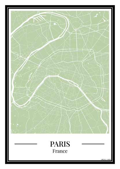 Paris - Poster Sage Green