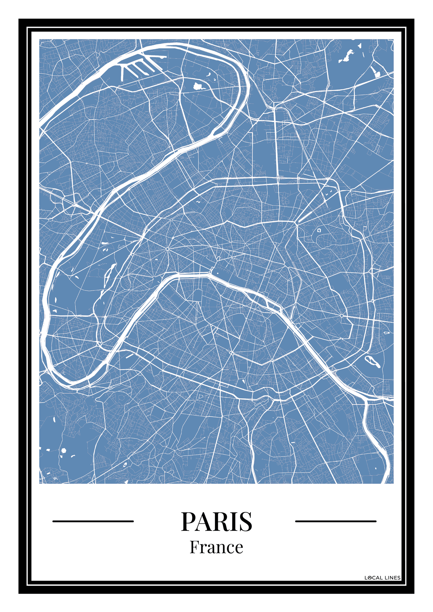 Paris - Poster Slate Blue