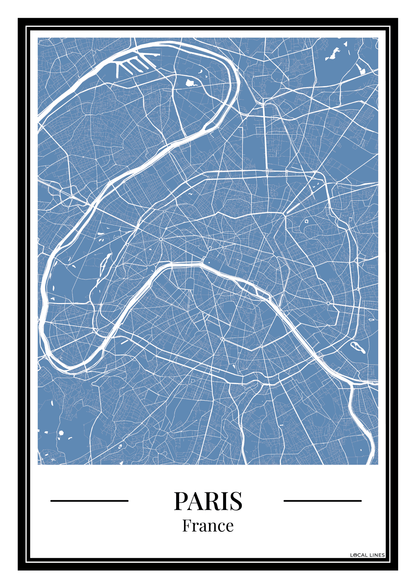 Paris - Poster Slate Blue