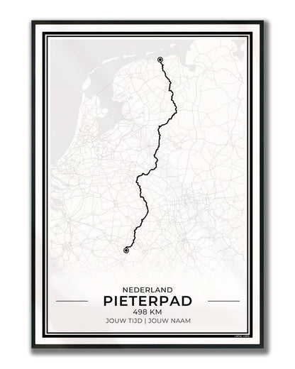 Pieterpad wandelposter in lijst
