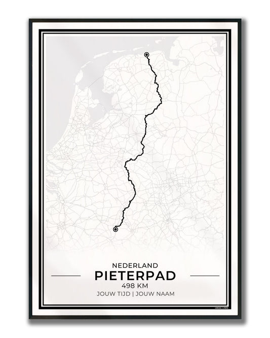Pieterpad wandelposter in lijst