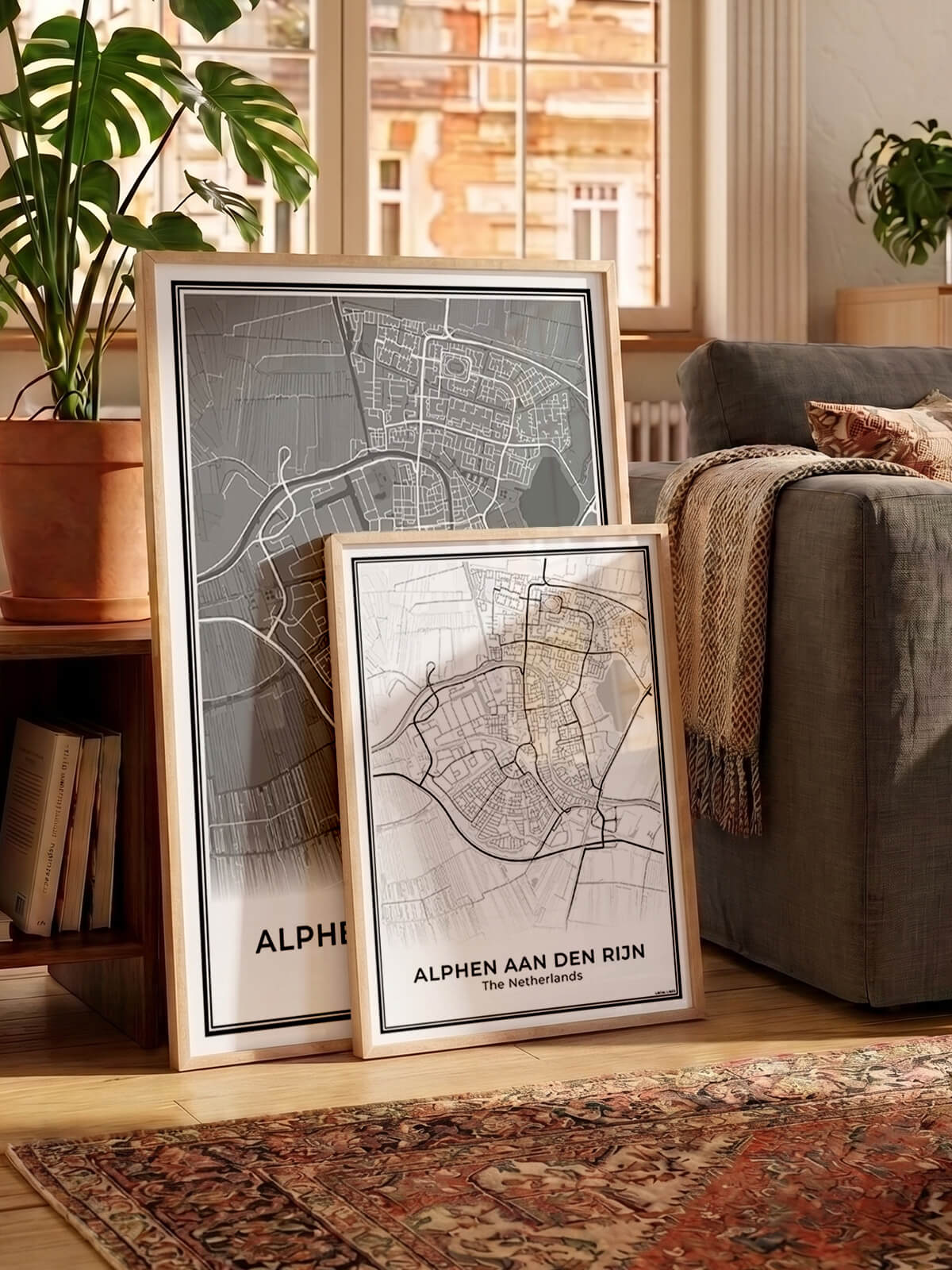 Stadskaart Alphen aan den Rijn Poster voor Wanddecoratie in woonkamer Algemeen