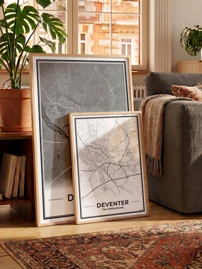 Stadskaart Deventer Poster voor Wanddecoratie voor Woonkamer Algemeen