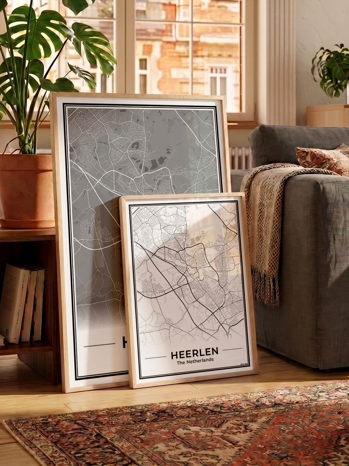 Kaart Plattegrond Heerlen Poster voor Wanddecoratie voor Woonkamer Algemeen