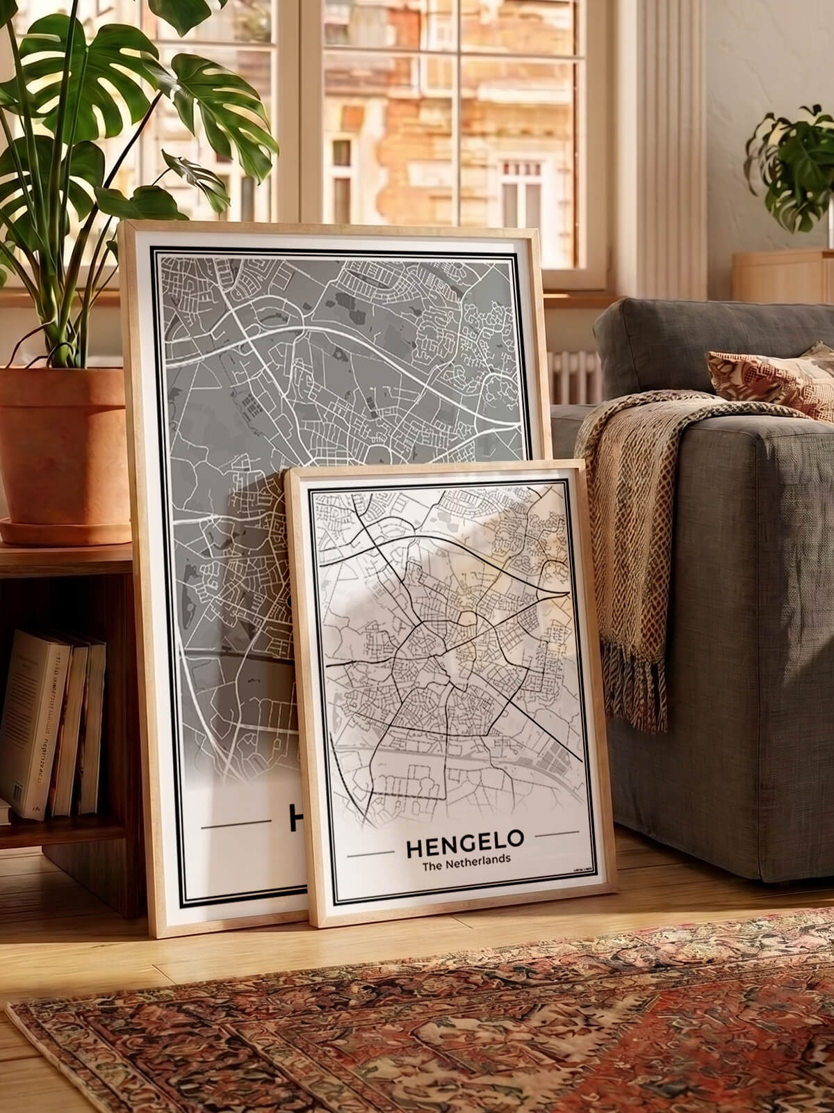 Stadskaart Hengelo Plattegrond Poster voor woonkamer Algemeen