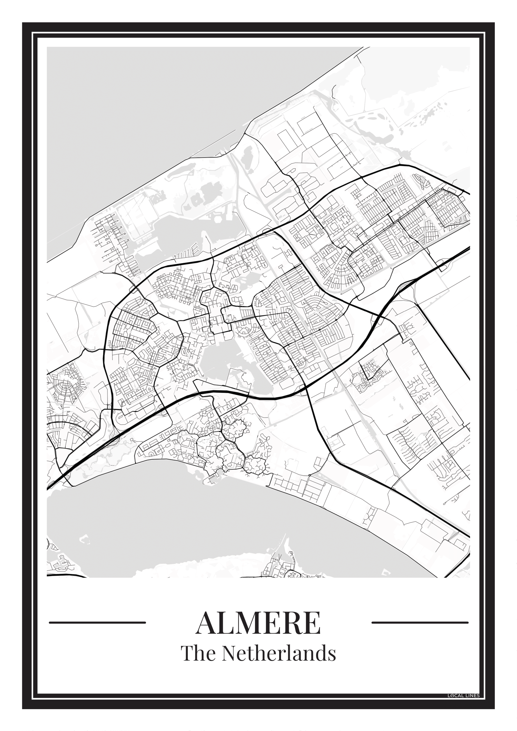 Poster Almere | stadskaart A4