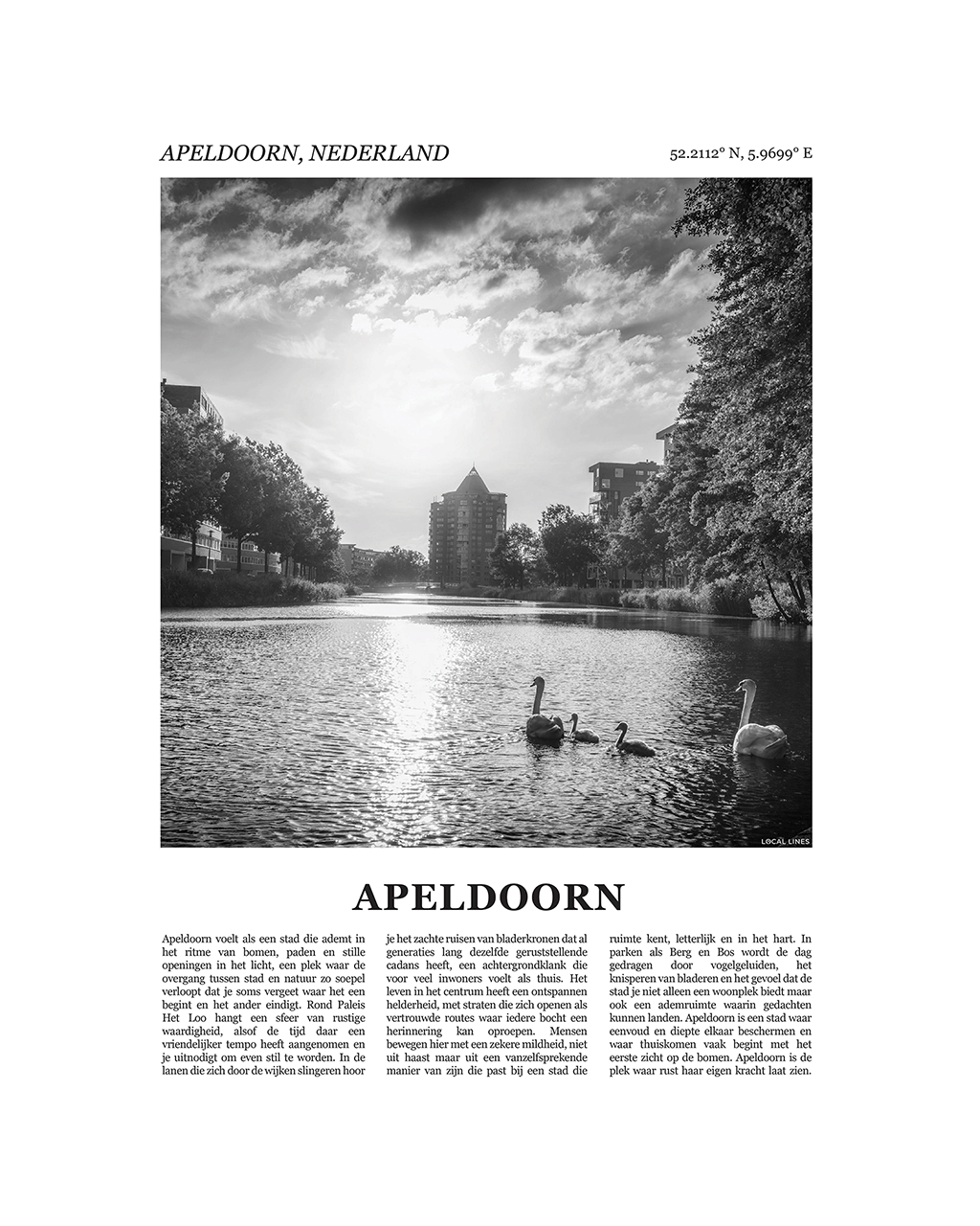 Apeldoorn Poster van Stad met Foto en Tekst Interieurdecoratie