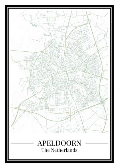 Poster Apeldoorn Stad | A4 tot A1 Groen