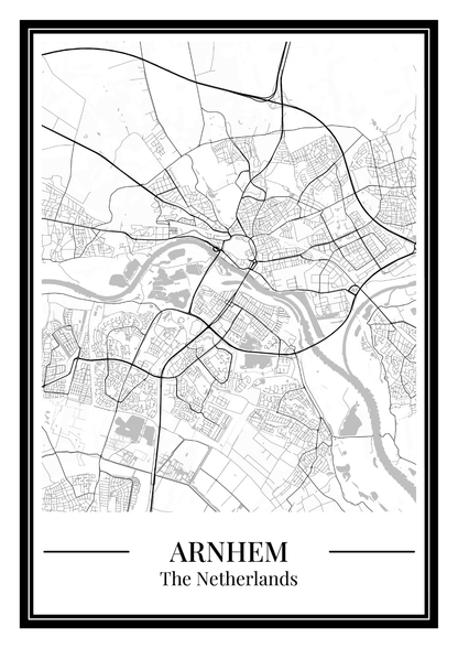 Poster Arnhem Stad | Plattegrond kopen