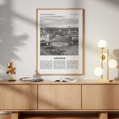Poster van Arnhem met Foto en Tekst in Interieur