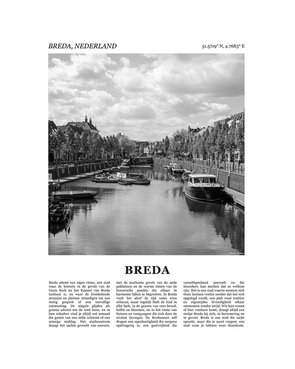 Breda Poster van Stad met Foto en Tekst Interieurdecoratie