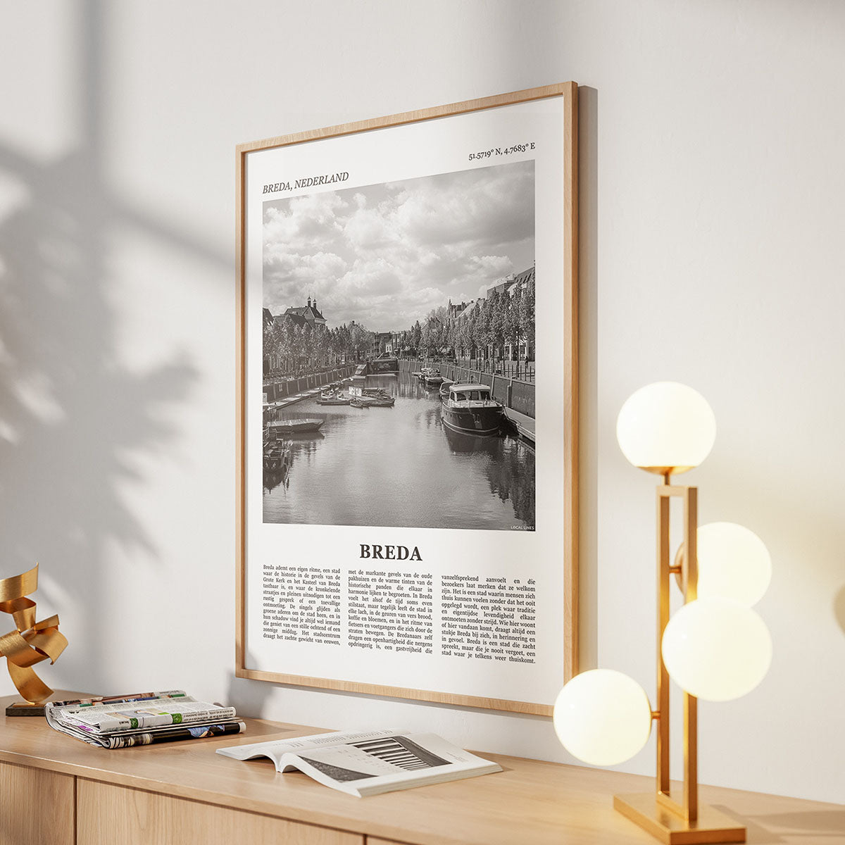 Poster van Breda met Foto en Tekst in Interieur 