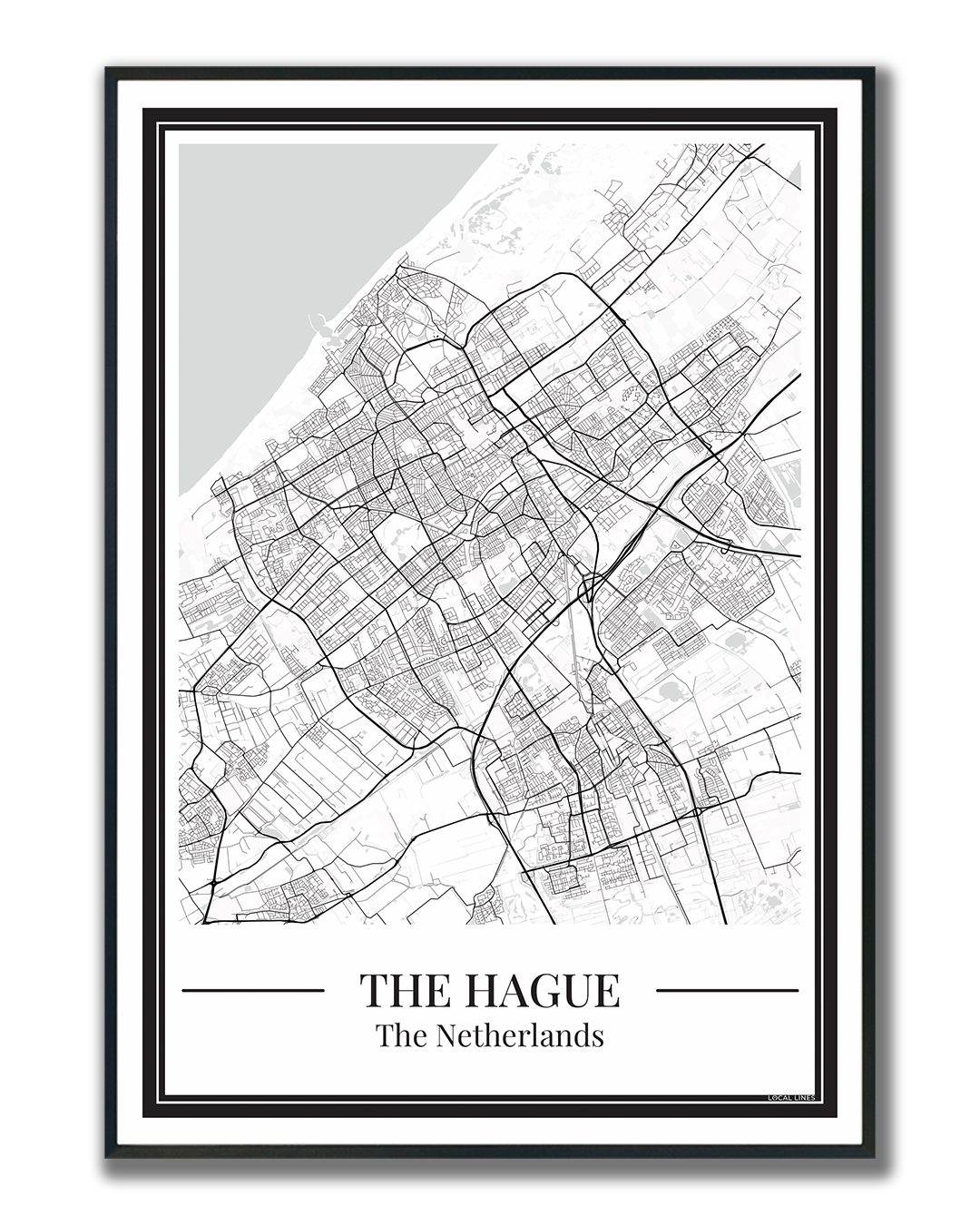 Poster Den Haag van Stadskaart