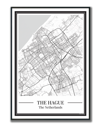 Poster Den Haag van Stadskaart