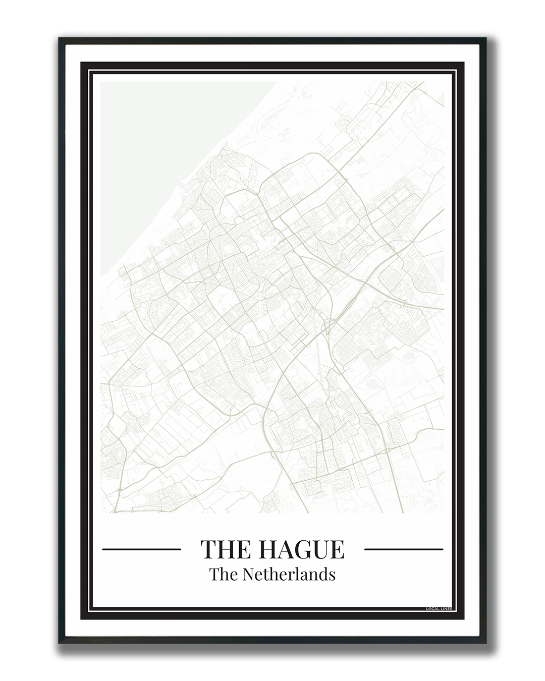 Poster Den Haag van Stadskaart Groen