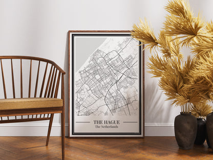 Poster Den Haag van Stadskaart als decoratie