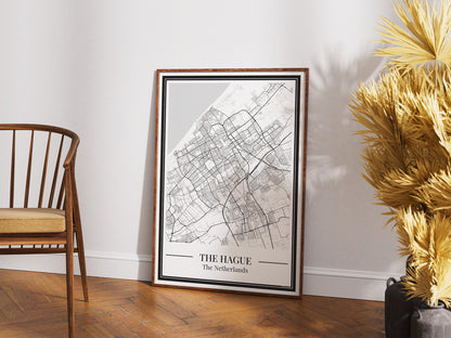 Poster Den Haag van Stadskaart als decoratie